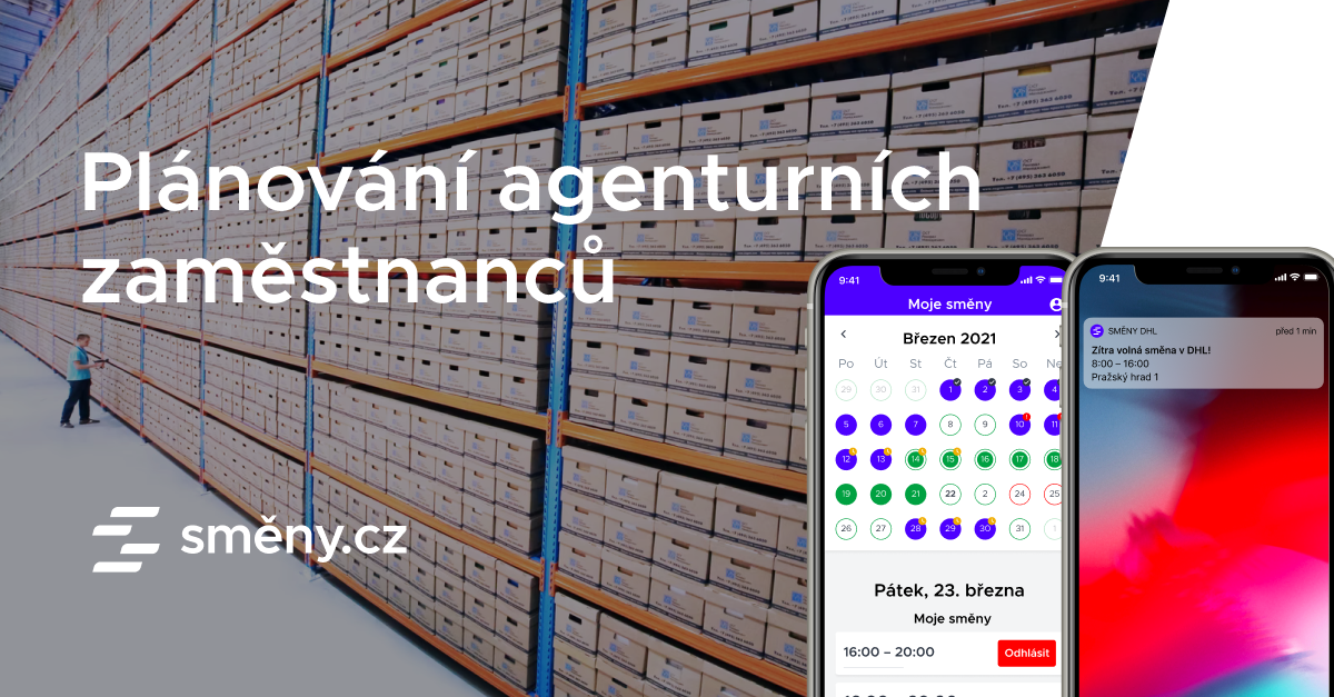 Plánování zaměstnanců personálních agentur Směny.cz