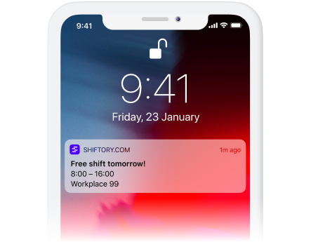 Send employees notifications that shifts are available